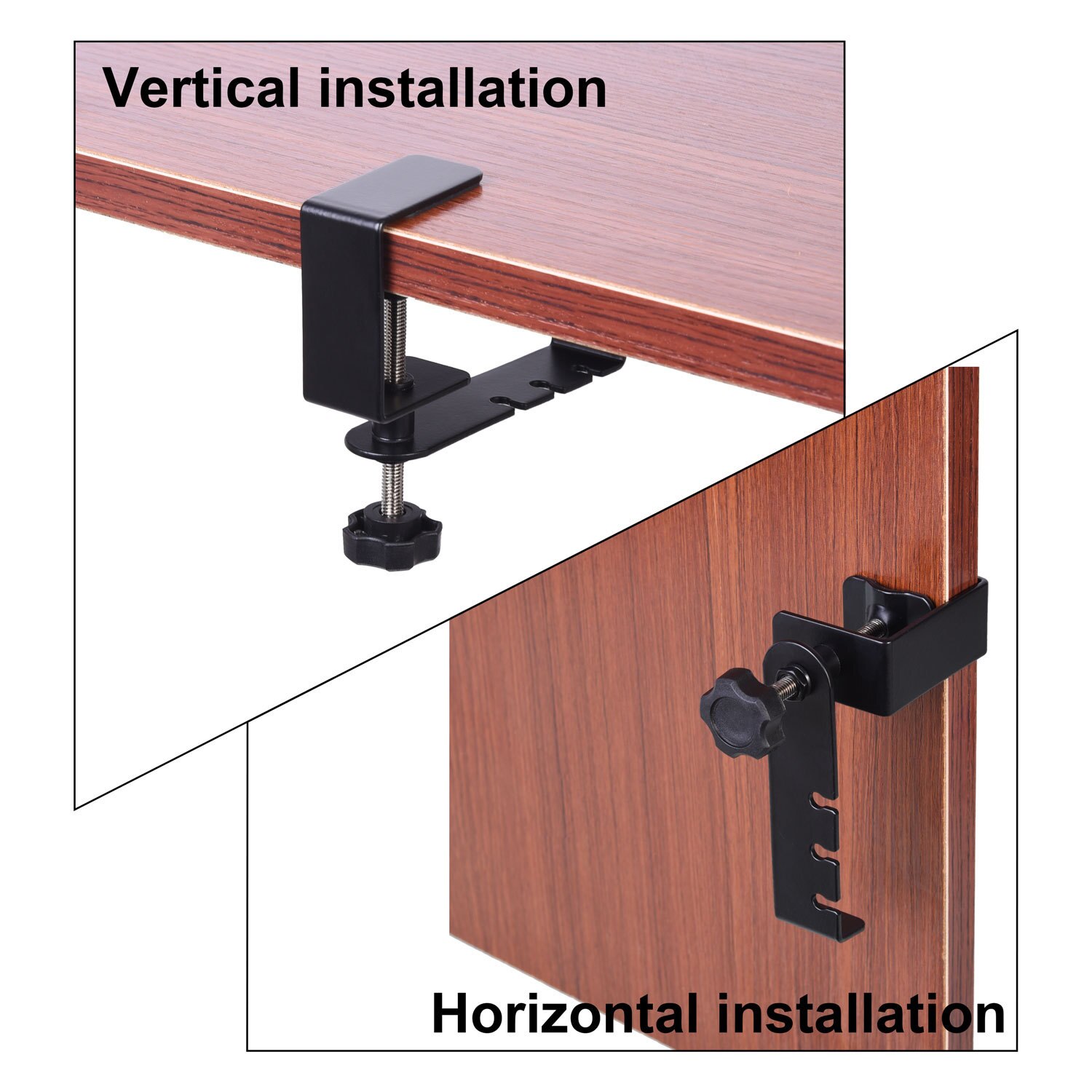 Metal Headphone Hook Holder hanger Stand Adjustable Rotating Clamp Headset Schoolbag Table Desk Clip Shelf Bracket