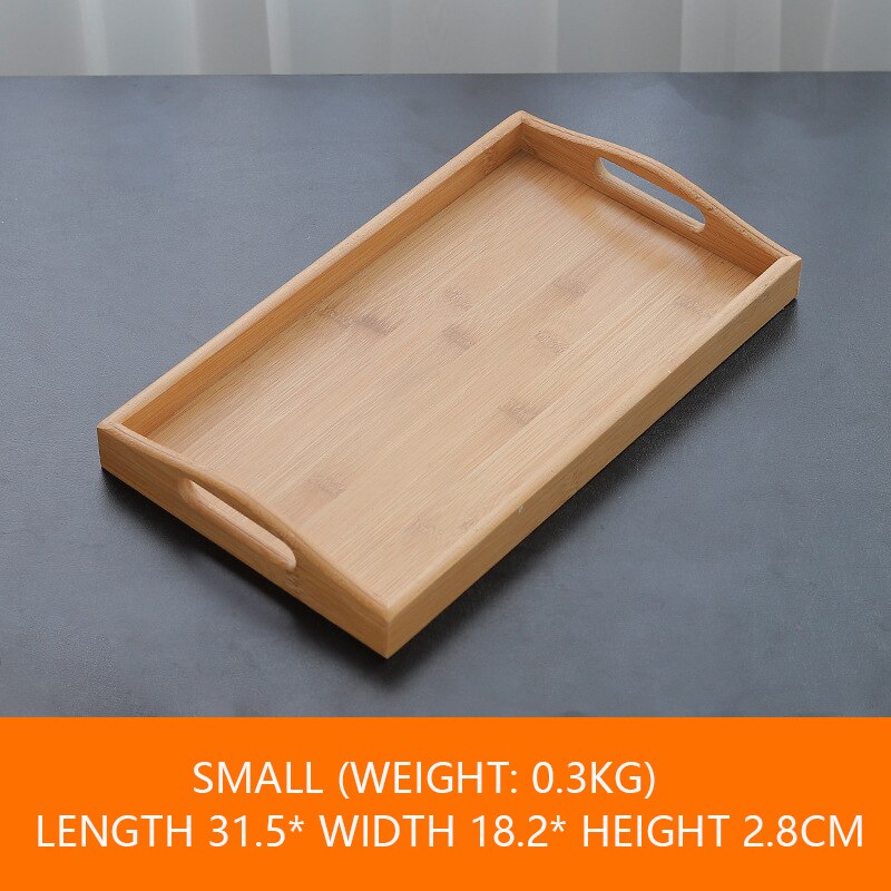 Bamboo Bamboo Rectangular Bamboo Tray Tea Tray Home Daily Fruit Tableware Tea Set Tea Tray Tea Tray Bamboo Tray: S