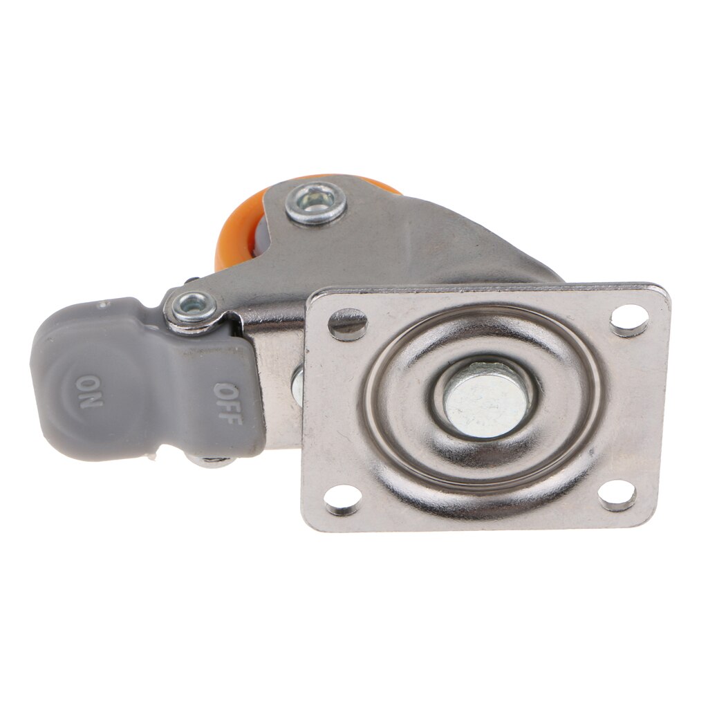 4x Heavy Duty Nylon Castor Wheel Trolley Furniture Worktable Brake Casters 1inch