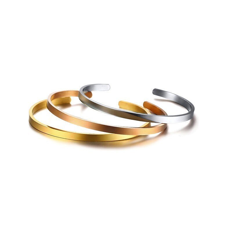 Vnox EEN Ware Vriendschap is een Reis Zonder een einde. Premium Rvs Vrouwen Mannen Manchet Bangle Armband Elegante Vrouwelijke