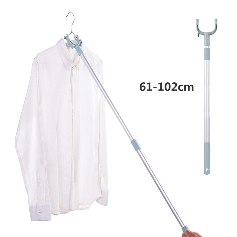 Aluminum Clothes Fork Balcony Fork Pole The Hangers For Clothes Retractable Adjustable Clothes Airing Fork Support Clothes Rack