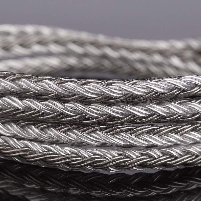 Kbear 16- aderige verzilverde kabel 2- pins/tfz/qdc 2.5/3.5/4.4 mm hoofdtelefoonkabel voor  zs10 pro zst  c12 c10 blon bl -03 v90 ba5