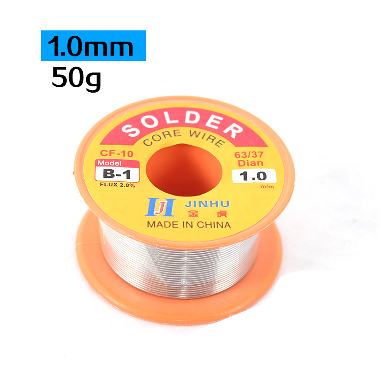 1.0mm Portable Solder Wire 0.5mm 0.6mm 0.8mm Repair Soldering Lead-Free Rosin Solder Wire Low Melting Point Silver 50g