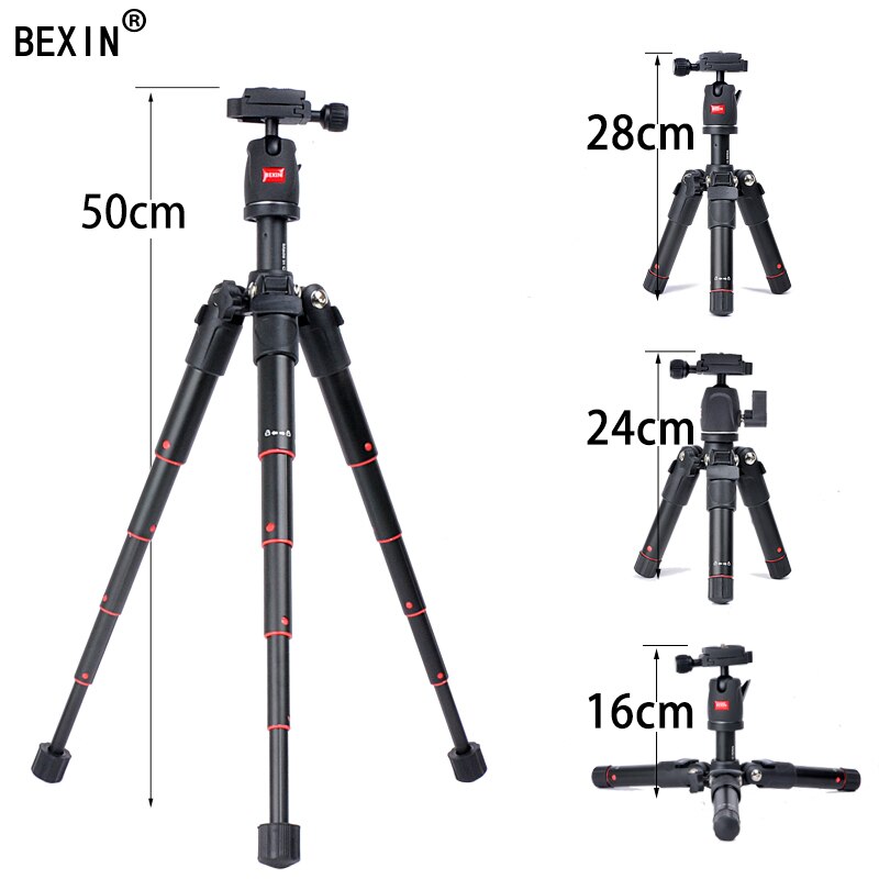 BEXIN Mini Tripod Dslr Desktop Camera Phone Stand Tripod Flexible Portable Fold Travel Tripod for Dslr Camera with Mini Ballhead