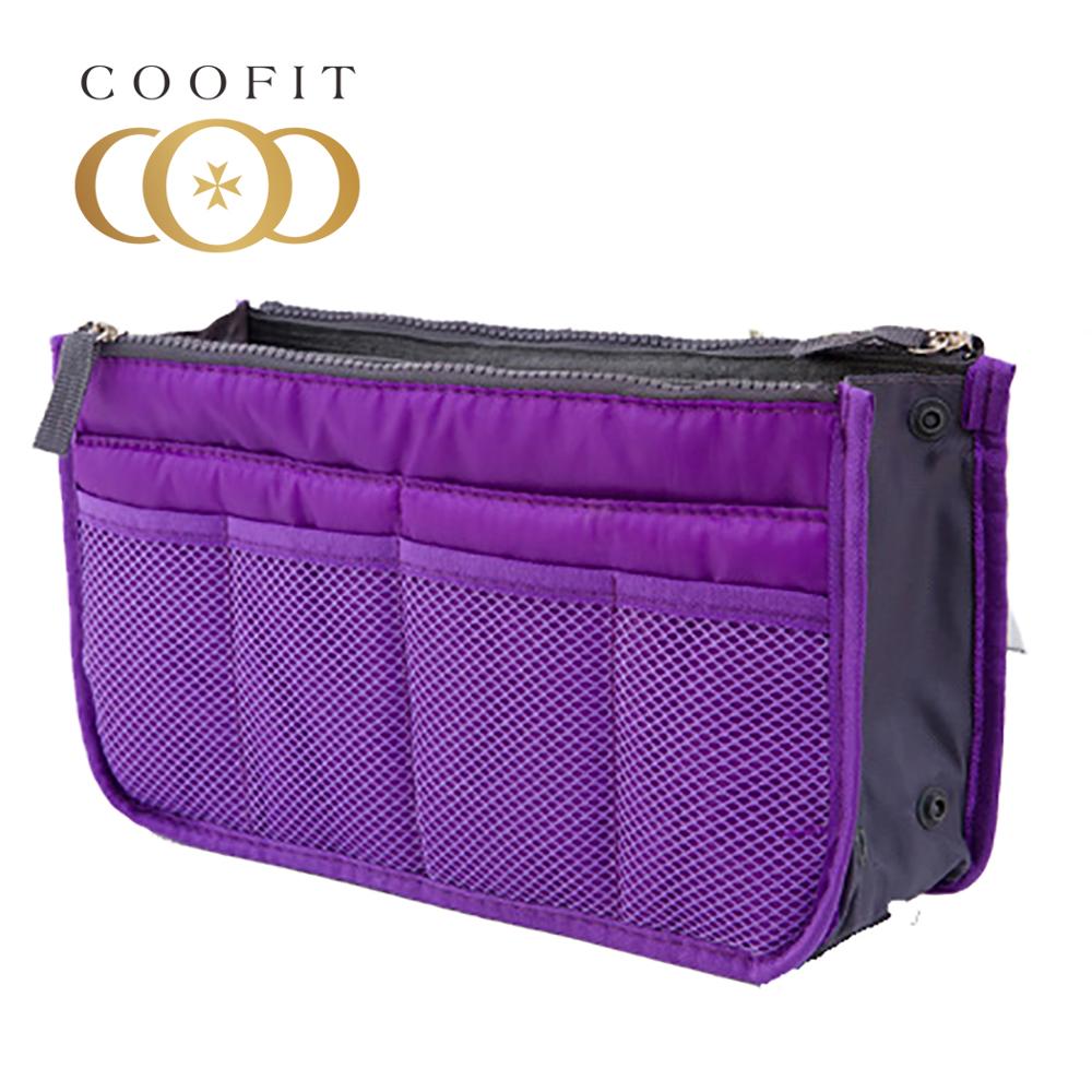 Coofit sac de rangement de voyage à compartiments multiples, sac de rangement de toilette, trousse de toilette de couleur unie pour voyage: 7
