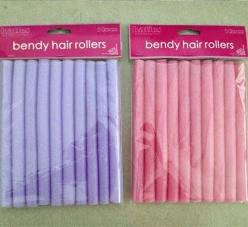 50pcs/lot Curler Makers Soft foam hair rollers bendy hair sticks random colors Twist Curls DIY Styling Hair Bendy Curly Roller