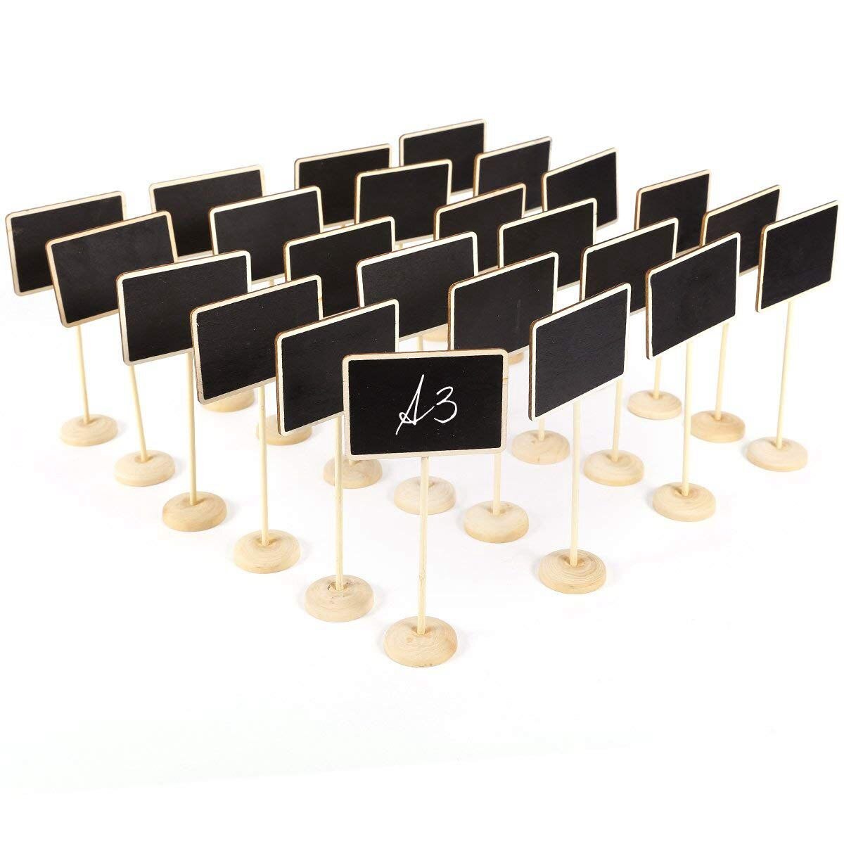 24 PCS mini blackboard writable erasable write message table number for wedding restaurant cafe bar