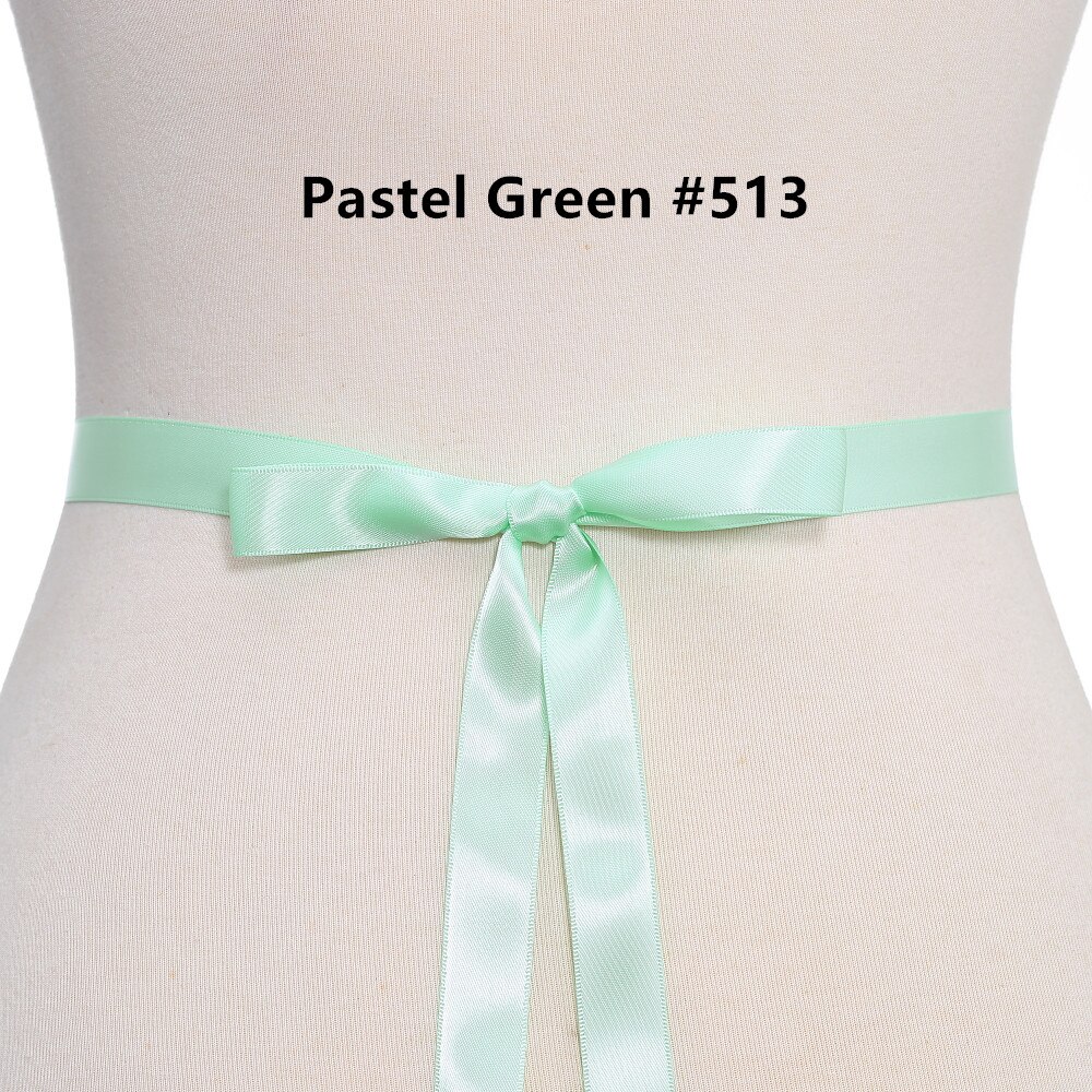 (1PC) Rhinestone silver bridal belt wedding with crystal diamante wedding dress accessories sash belt for wedding dress WDD1048: pastel green