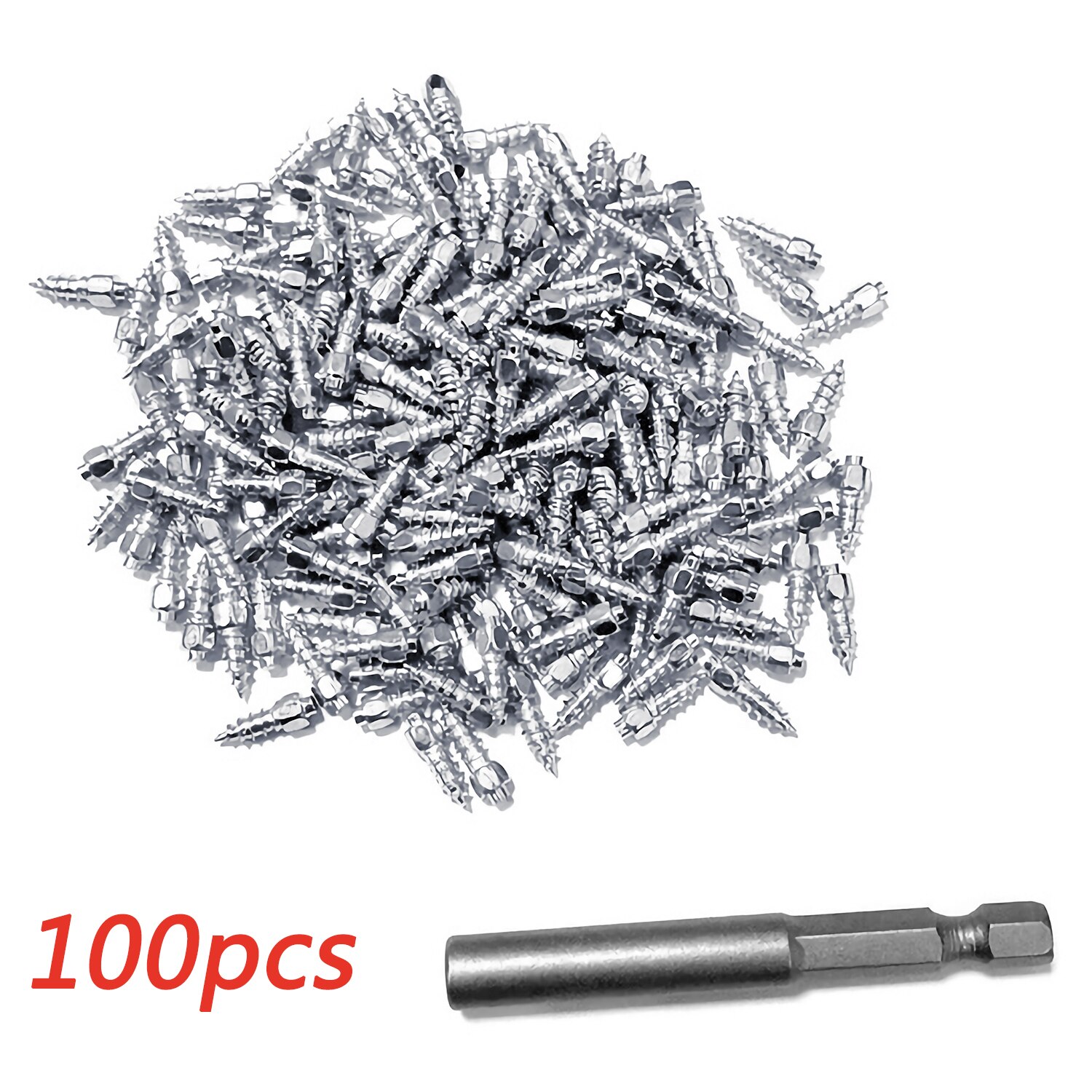 400PCS Tire Stud Screws Snow Anti-Slip Anti-ice Spikes for Auto Motorcycle Bike with Tool Car Tire Studs: 100pcs