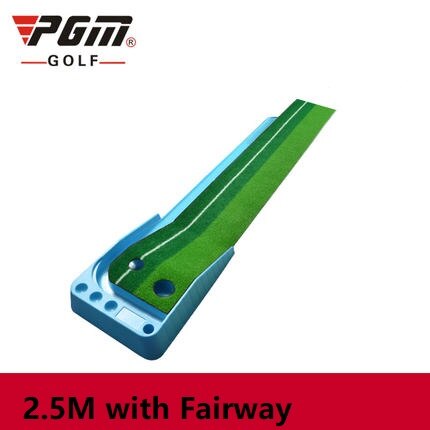 Pgm Mini Golf Clubs Putter balle retour 2.5M/3M intérieur Golf mettre vert formateur Portable Golf pratique mettre tapis: Blue 2.5M  fairway