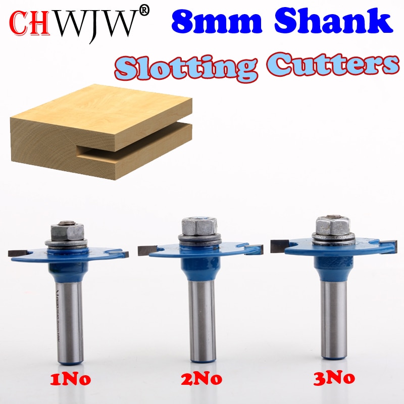 1pc 8mm Shank &quot;T&quot; Type Biscuit Joint Slot Cutter Jointing/Slotting Router Bit 3mm,4mmHeight Cutter wood working