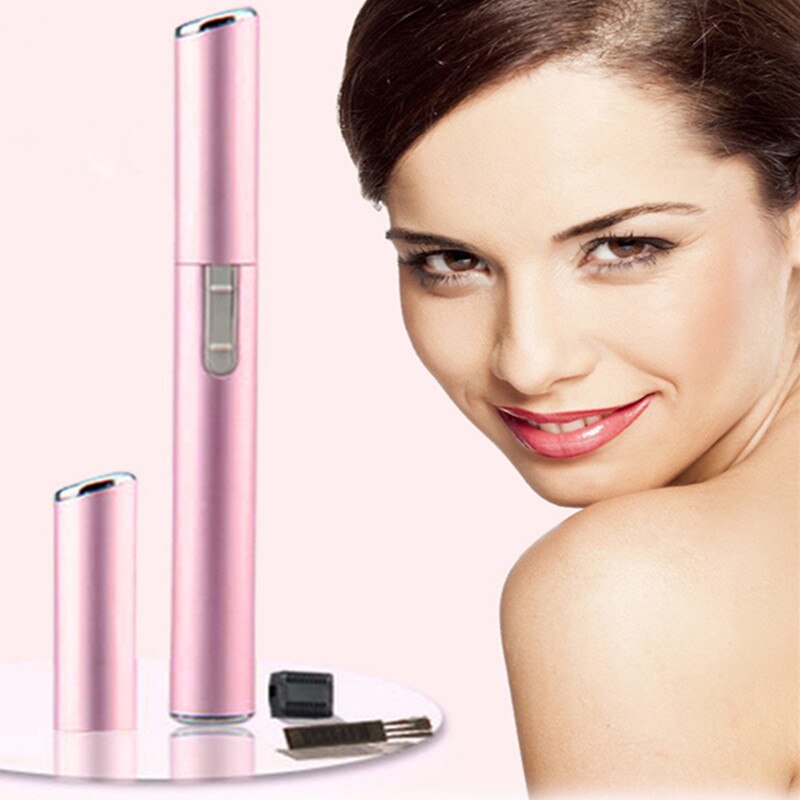 2Pc Vrouwen Elektrische Wenkbrauw Trimmer Gezicht Lichaam Been Oksel Droge Batterij Wenkbrauw Cleaner Epilator Wenkbrauw Haar Remover Brow Scheermes