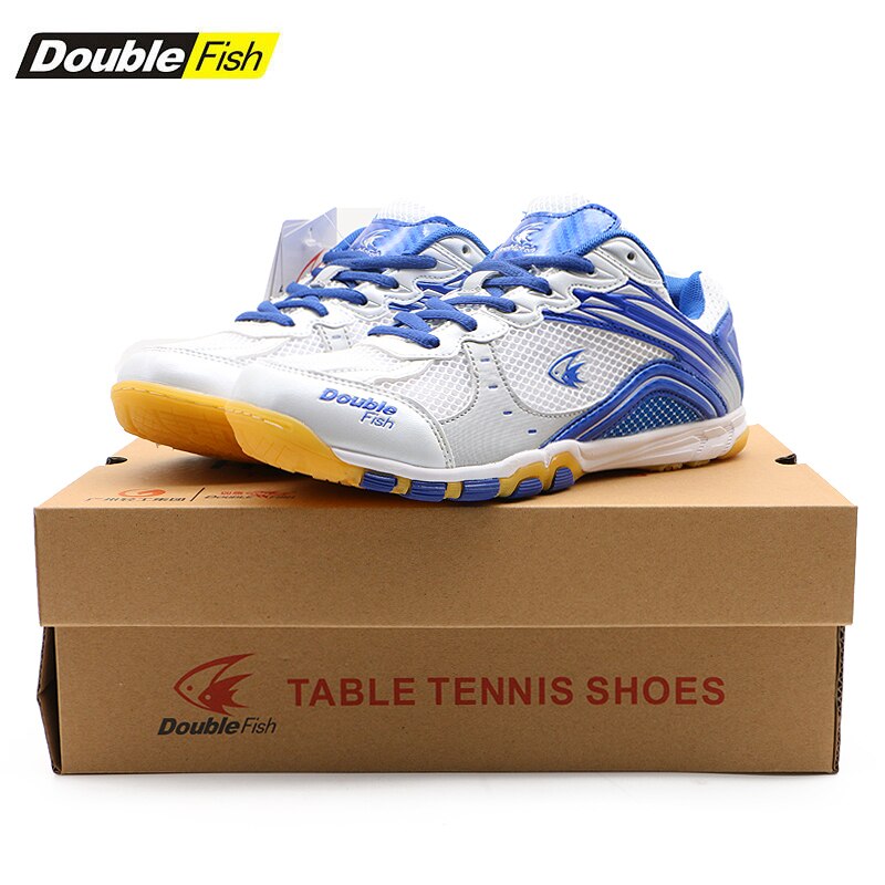 Dubbel fisk bordtennis skor df -868 pingis inomhuskudde träningssneakers som andas