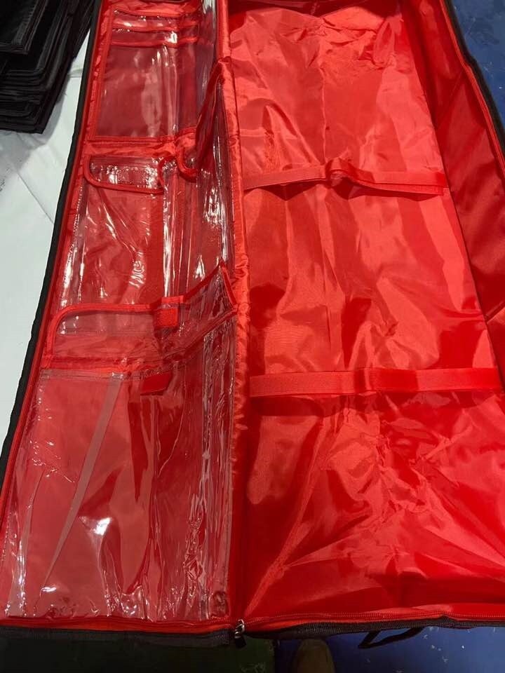 Wrapping Paper Storage Bag Interior Pockets Rolls And Ribbon Holder Heavy Duty Tear Proof Christmas Wrap Storage Organizer