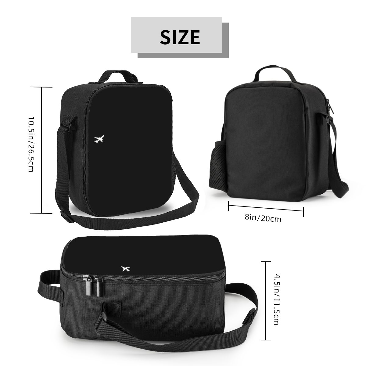 Awesome Little Airplane Thermal Insulated Lunch Bags Flight Pilot Aviation Aviator Portable Lunch Container for School Bento