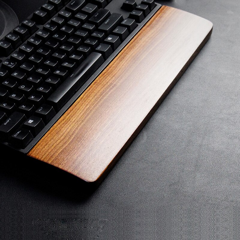 Walnut Wooden Mechanical Keyboard Wrist Rest Pad with Anti-Slip mat Ergonomic palmrest Gaming Support Hand Pad 67 87 Keys