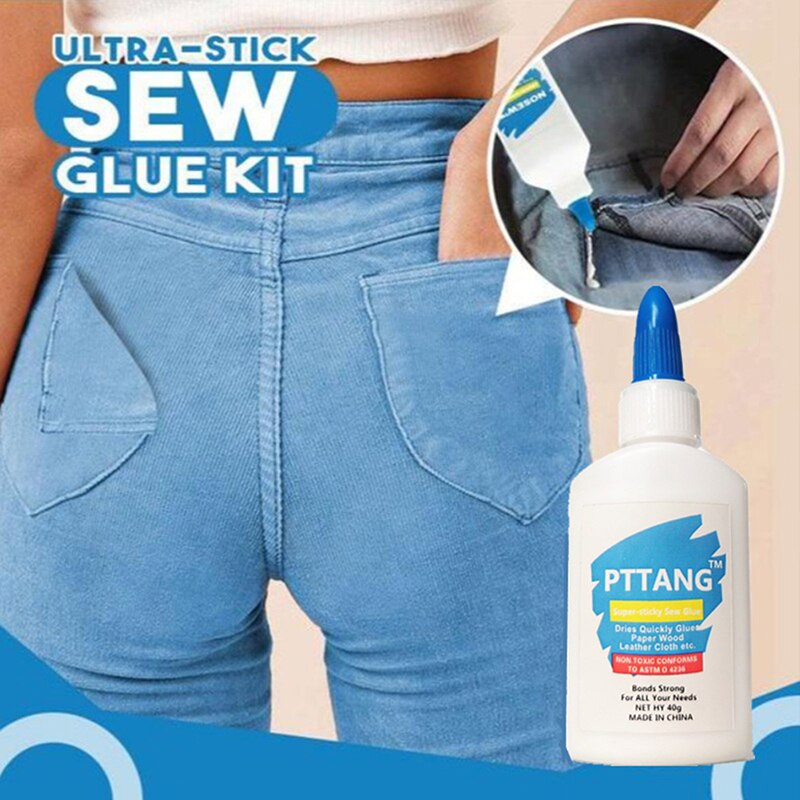 Universal Fast Repair Quick Dry Waterproof Ultra-stick Sew Glue Fabric Clothes