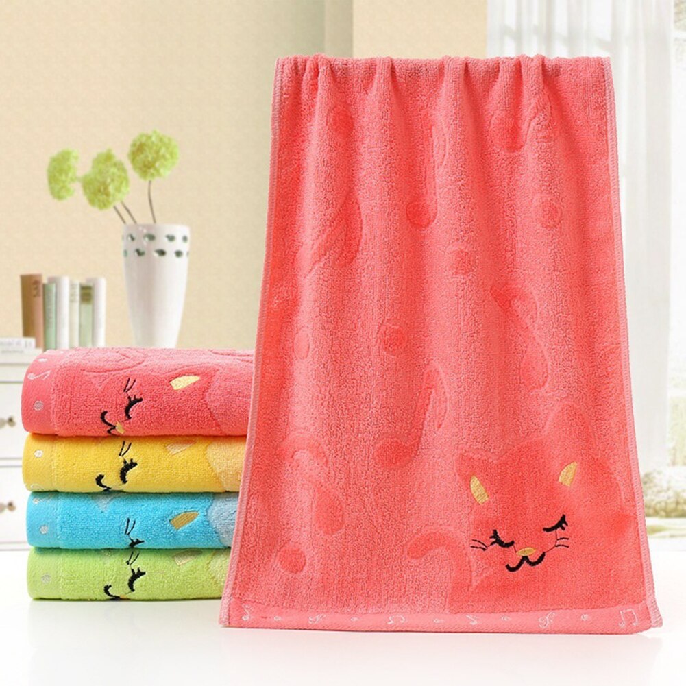 Leuke Kat Muzieknoot Kind Zachte Handdoek Water Absorberende Voor Thuis Baden Douche Microfiber Thuis Wassen Handdoek Gezicht Handdoeken