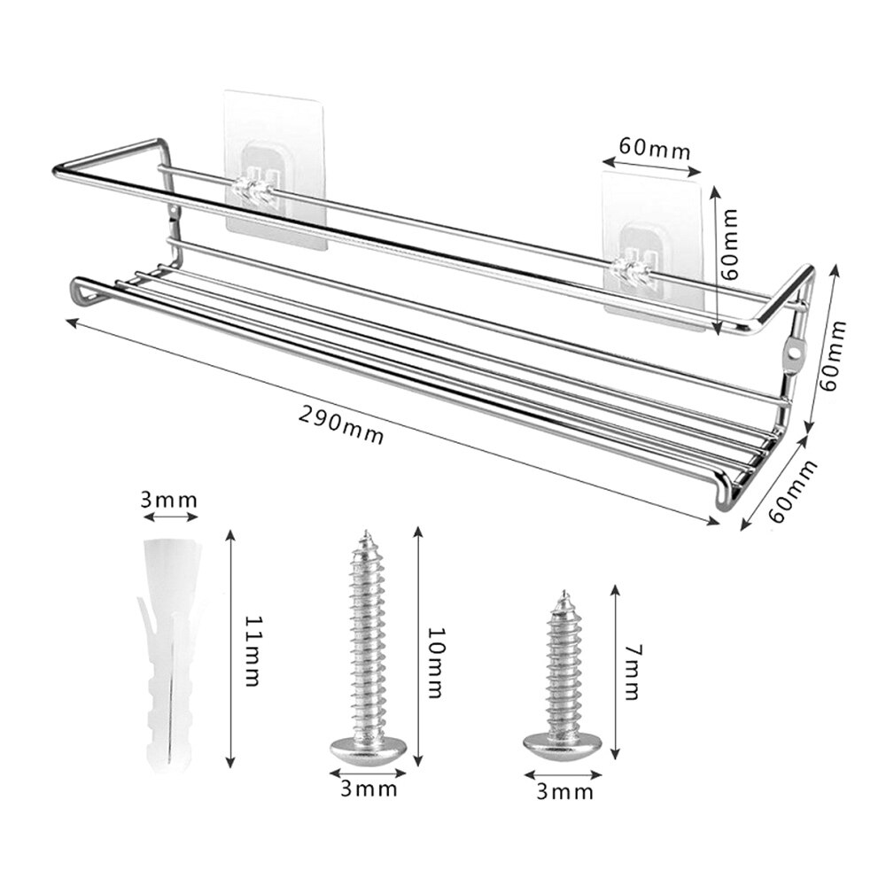 Space Saving Spice Racks Chrome Spice Holder For W... – Grandado