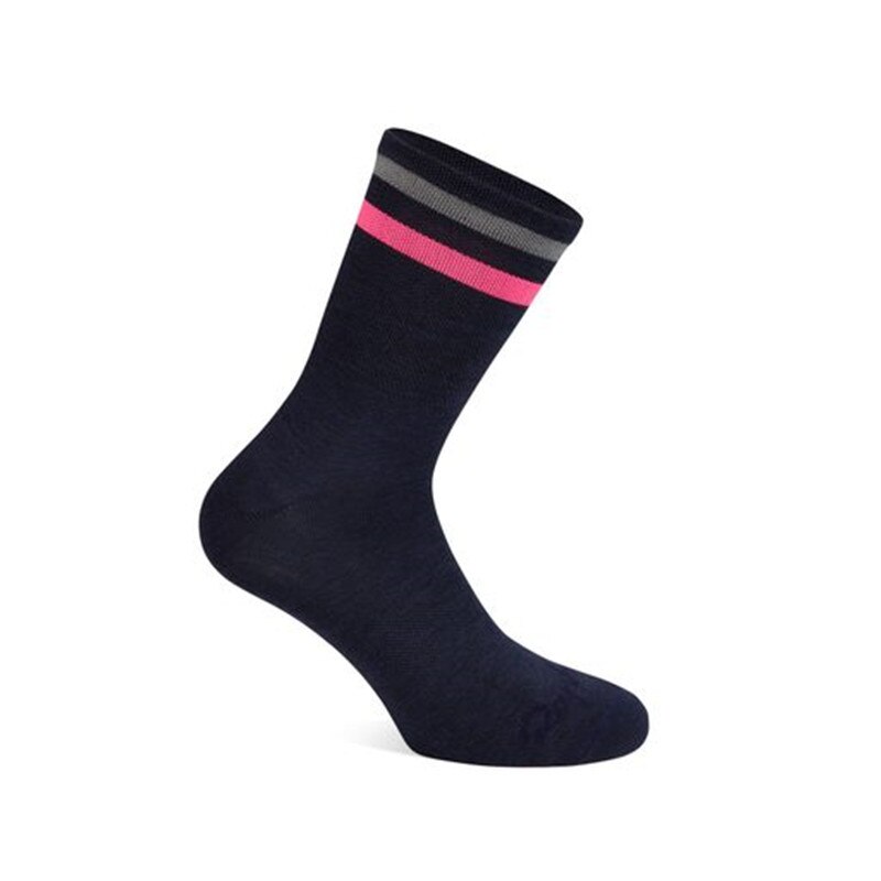 Summer Sport Cycling Socks Men Women Breathable Road Bicycle Socks Outdoor Sport Compression Socks: tiao navy blue pink