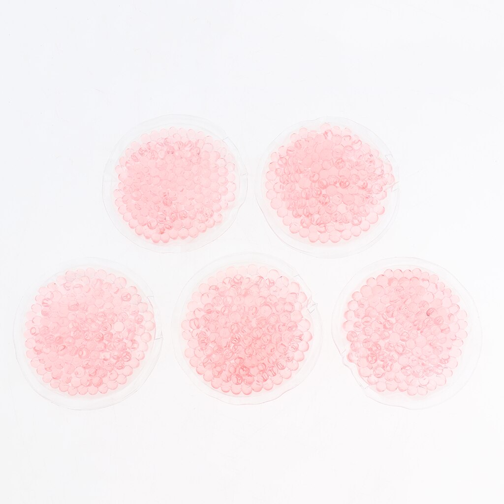 5pcs Reusable Gel Heat Cold Pack Microwavable Mask for Back Leg Arm Shoulder Face Pain Muscle Soreness Relief Sports Injuries: Pink