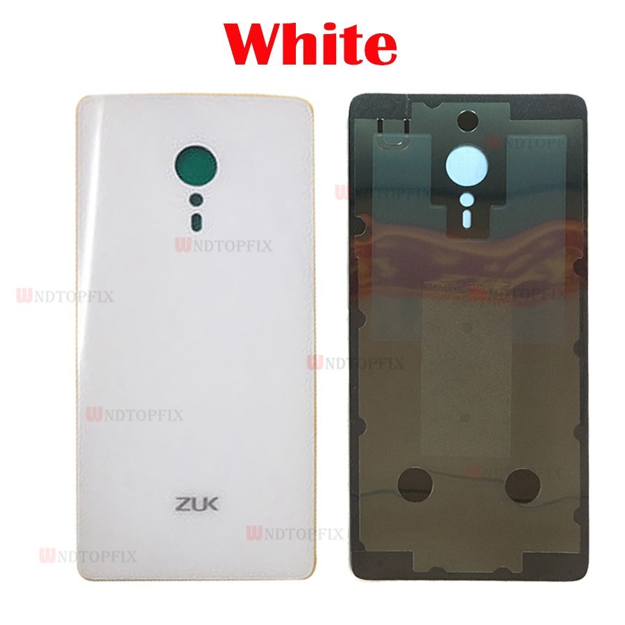 Back Cover Glass for Lenovo ZUK Z2 Pro - Middle Frame Replacement Housing: White back Cover