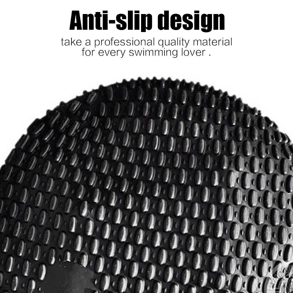 Silicone Waterproof Swimming Caps Protect Ears Long Hair Sports Swim Pool Hat Swimming Cap Free Size For Men & Women Adults #4