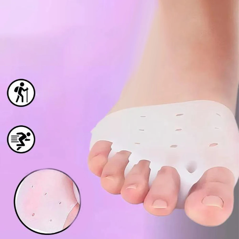 1pc silikon hallux valgus-korrigerer for tåseparator forfotputer avlastende innleggssåler forebygging av føtter