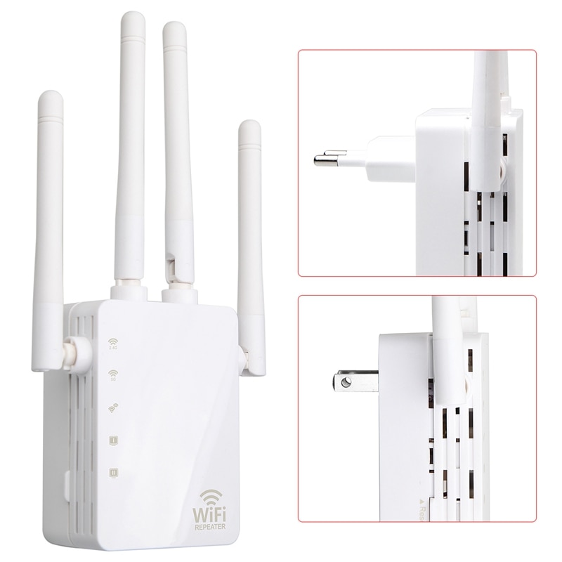 1200Mbps Wireless WiFi Signal Extender, 5,8G Dual-Band Home High-Power AP WiFi Router, signal Repeater Enhancer