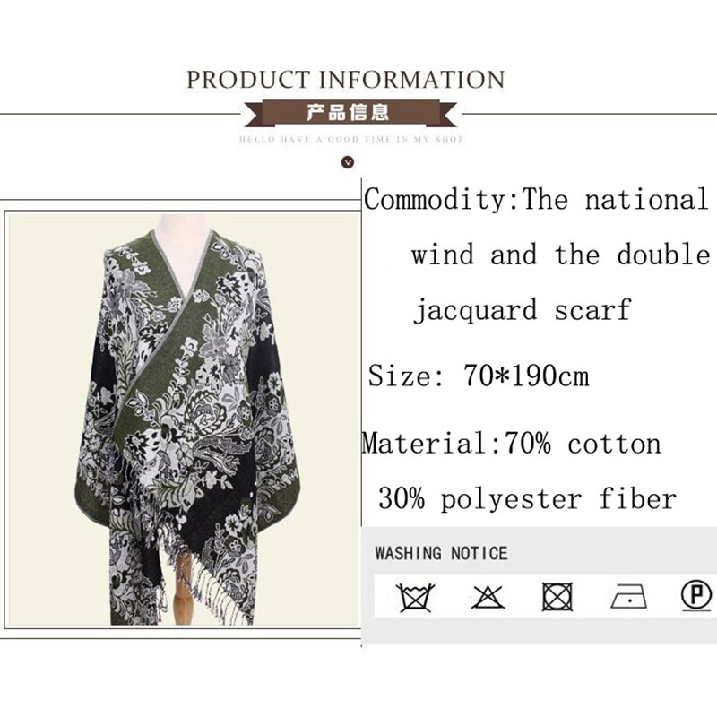 Runmeifa langt plaid tørklæde kvinder vinter print tørklæder sjaler wrap pashmina tørklæde varm cashmere kvinde stole tørklæder 190 x 70cm