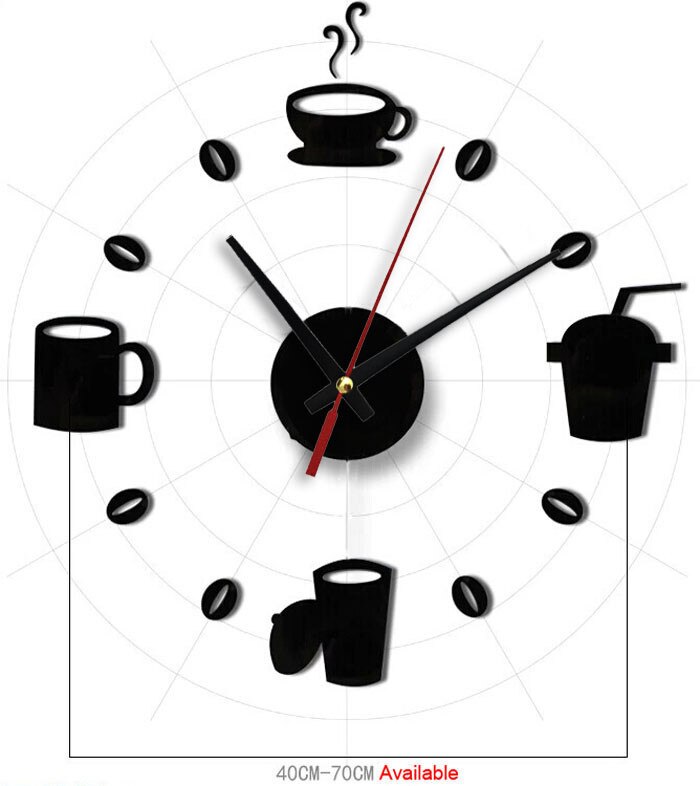 Wall Clock Modern Acrylic DIY Self Adhesive Interior Wall Decoration Clock digital large watch