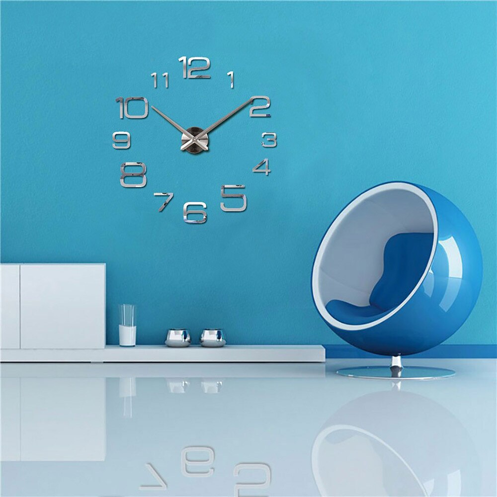 3d horloge murale miroir Stickers muraux créatifs bricolage horloges murales numérique bricolage horloge murale miroir horloge murale décoration de la maison