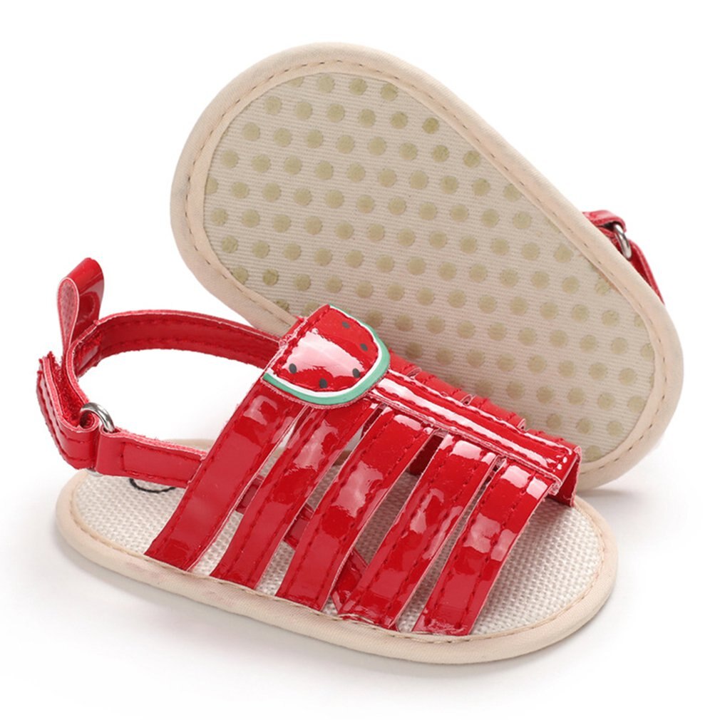 1 Pair Summer 0-1 Year Old Baby Toddler Shoes Fruit Cartoon Baby Shoes Ray Air Breathable Sandals Toddler Shoes