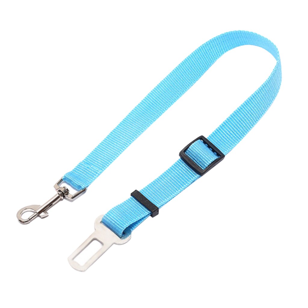 Huisdier Autogordel Veiligheid Gordel Harness Leash Lead Verstelbare Nylon Veiligheidsgordels: Sky Blue
