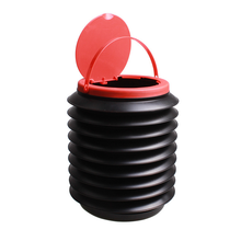 Cubo de basura telescópico multifunción de 4L, contenedor de basura para coche, Cubo de almacenamiento de plástico, soporte para caja: With Cover