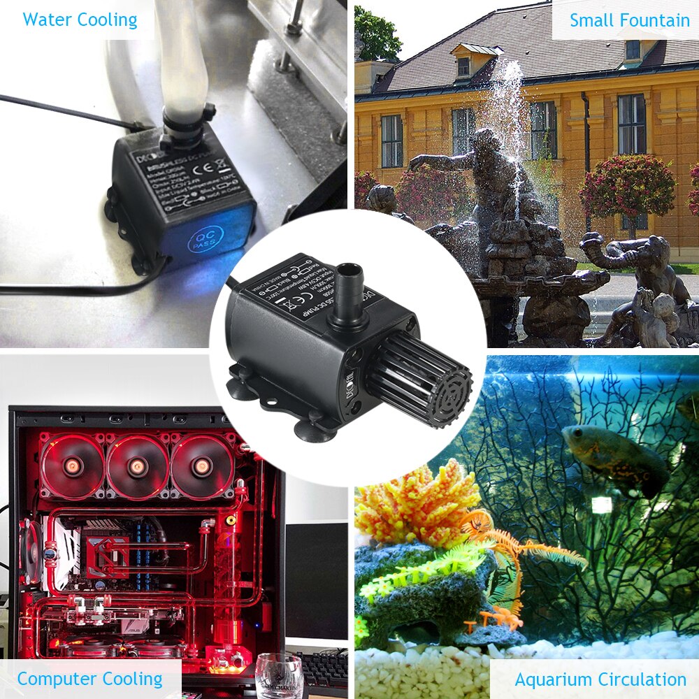 Ultra-Stille Borstelloze Waterpomp Usb DC5V 4.8 W/2.4 W Waterdichte Dompelpompen Mini Aquarium Pomp Vijver fontein Wave Maker