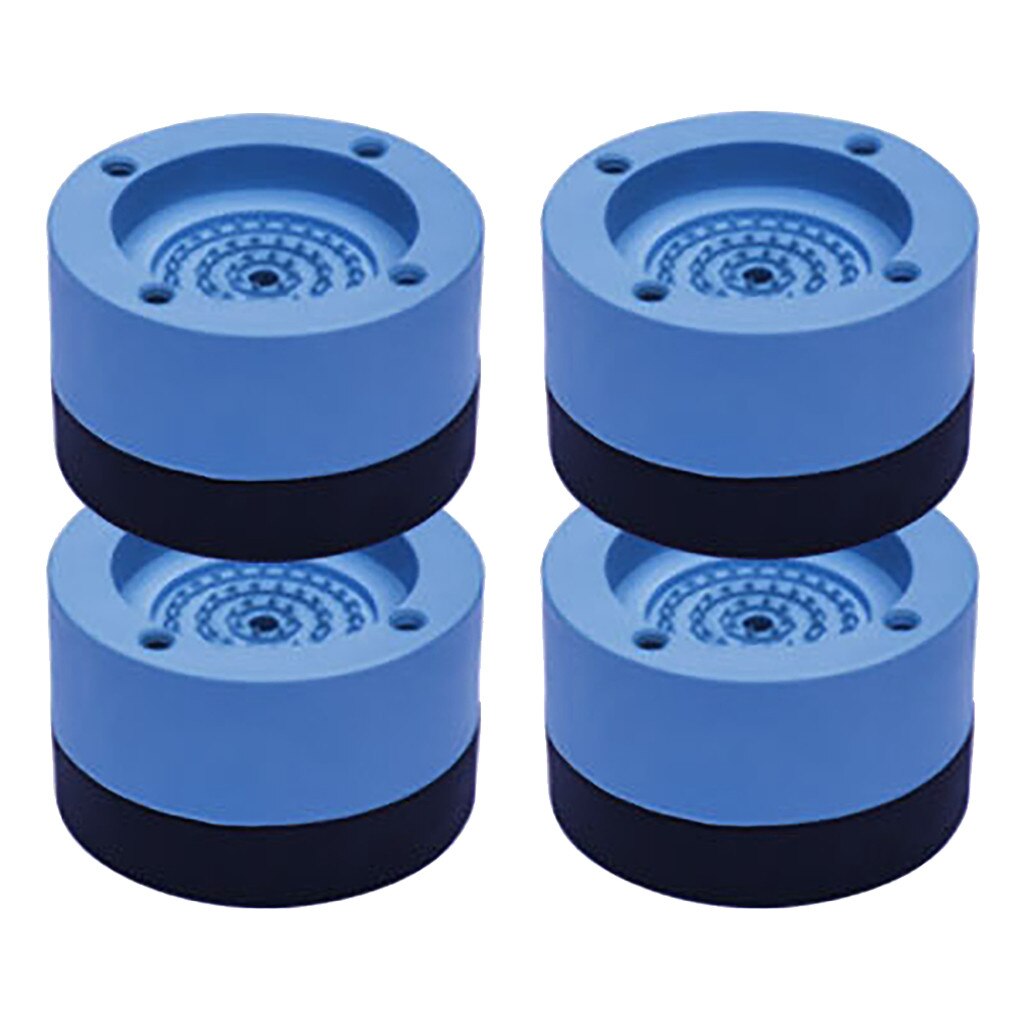 Amortisseur de Base de Machine à laver, coussin de pied de meubles, lave-linge Anti-Vibration, coussin de 4 pieds antidérapant, Support de Support en caoutchouc pour réfrigérateur: Bleu