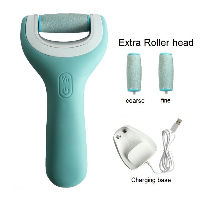 100-240V USB Rechargeable Electric Pedicure Tools Foot Care Tool Foot Callus Remover Velvet Smooth Machine For Foot Heel Skin: luxury blue