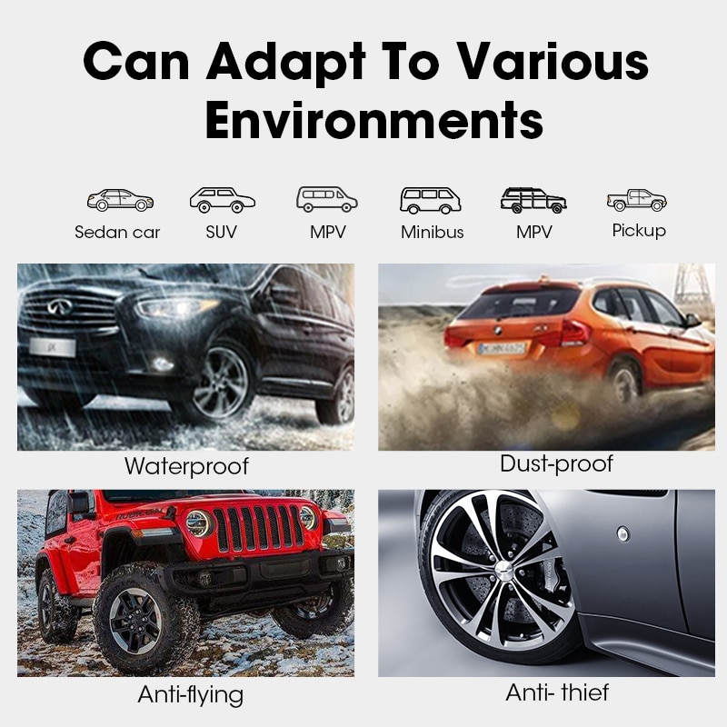 Auto Tpms Met Klok Tool Intelligent Solar Tpms Auto Bandenspanning 4 Sensoren Binnen Of Externe Sensor Temperatuur alert