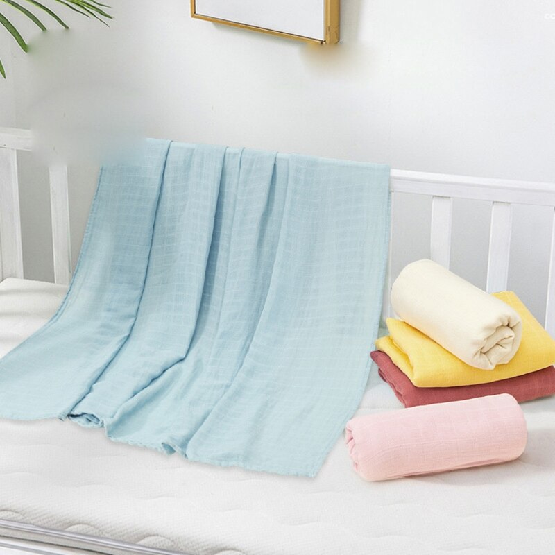 1Pc 120cm*120cm Bamboo Cotton Swaddle Blanket Muslin Baby Blankets Infant Swaddle Towel For Newborns Baby Wrap Kids Bed Sheet