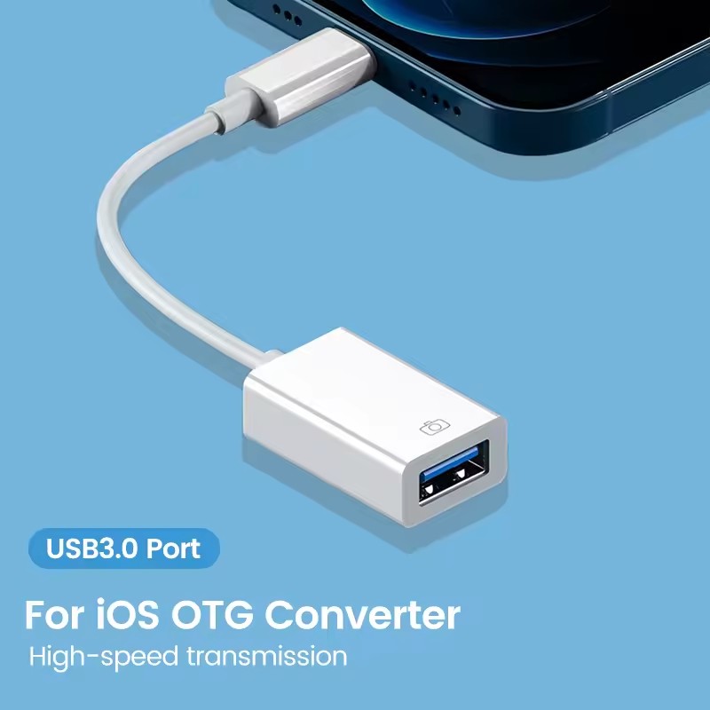 OTG Adapter Lightning To USB 3.0 Adaptador USB Type C For iPhone 14 13 12 11 Pro Max X XS USB C Splitter Data Convertor Expander