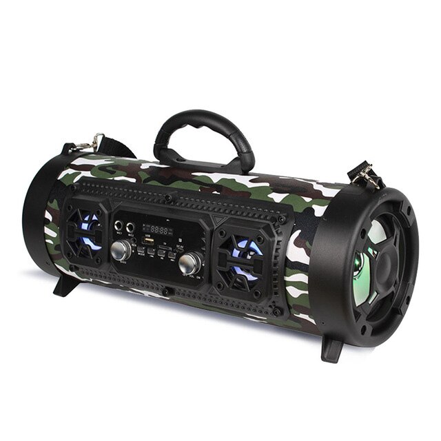 Hifi 15W Grote Power Draadloze Bluetooth Speaker shock bass tv soundbar Draagbare subwoofer sound box Hip hop boombox voor PC telefoon: CAOMFLAGE