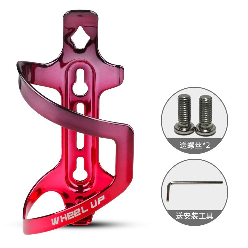 Bunte MTB Mountainbike Straße Fahrrad Wasser Flasche Käfig Aluminium Legierung Hohe Festigkeit Regenbogen Wasser Halter Radfahren Zubehör: Rose Red