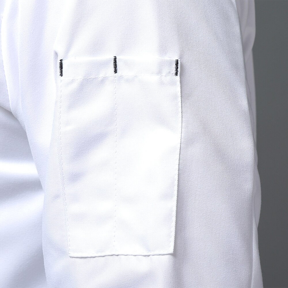 de transpirable unisex casual chef chaqueta doble pecho cocina catering restaurante servicio Uniforme de Trabajo