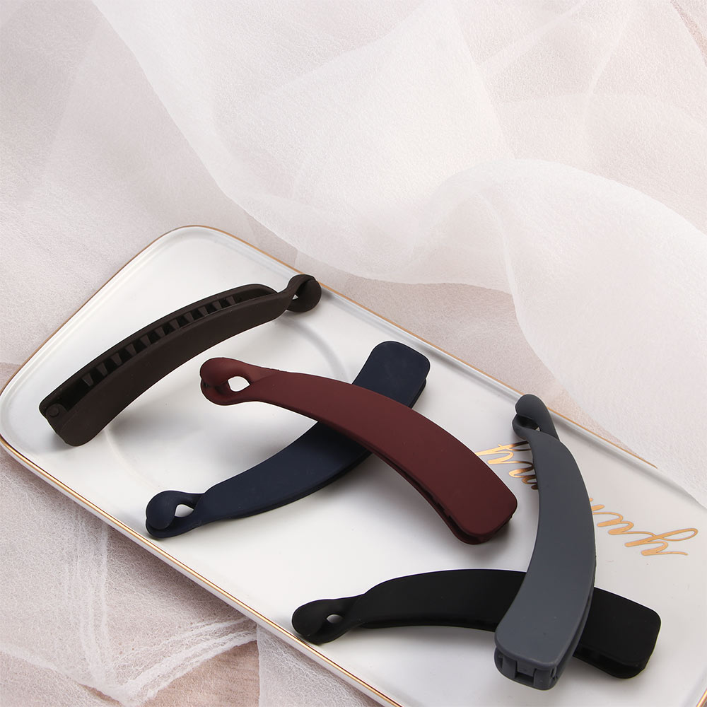 Pinzas de pelo para mujer, 1 Uds., Color sólido, esmerilado, bananas, pinzas de pelo para mujer, pasadores para el pelo, accesorios para el cabello