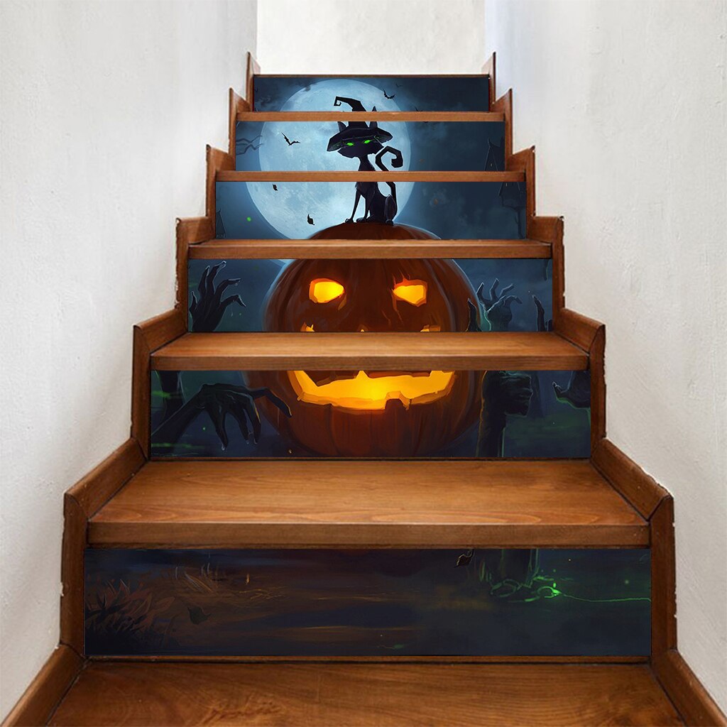 6 teile/satz 3D Treppen Abziehbilder Aufkleber Treppen Abziehbilder Treppe Aufkleber: Stil-10 10x100cm