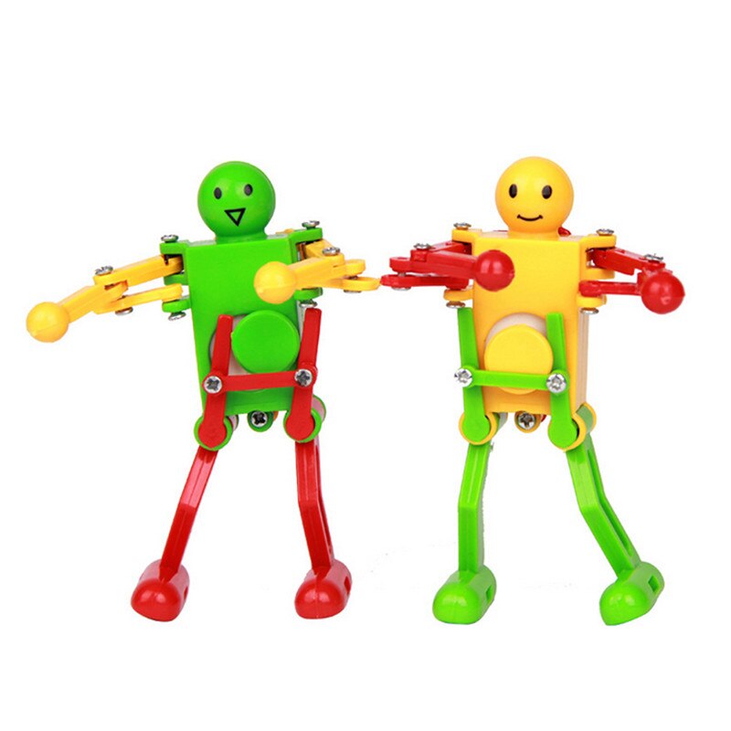 verkoop Clockwork Spring Wind Up Speelgoed Dansende Robot Speelgoed voor Kinderen Kinderen Speelgoed swing robot WYQ