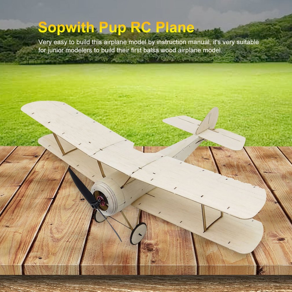 K6 kit/Elettronico Sopwith cucciolo RC Aereo di Legno di balsa 378 millimetri Warbird Aereo kit con Sistema di Alimentazione Brushless Aeromodellismo kit