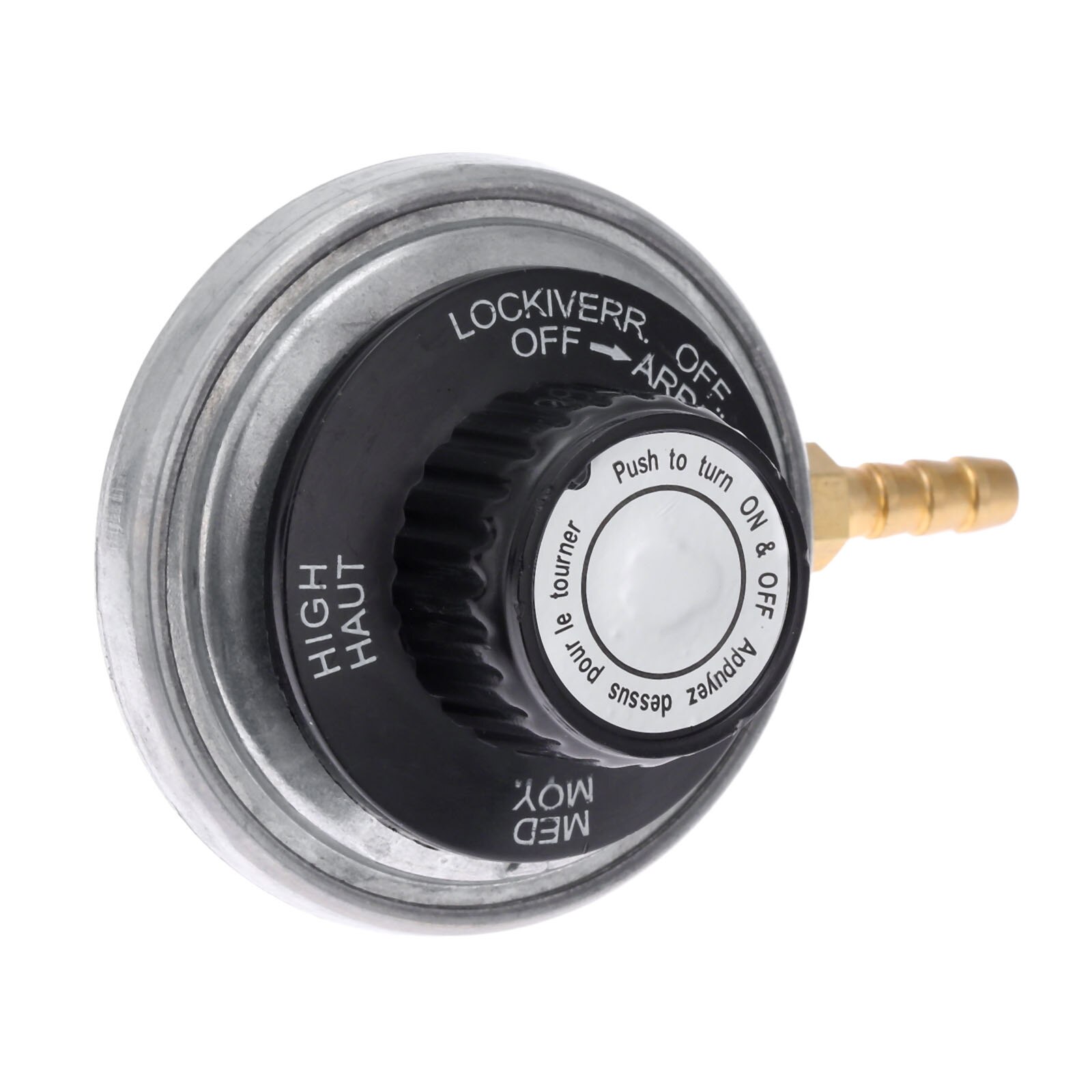 1Pc For one pound propane tank Low pressure gas regulator with 1/4” barb hose connection Outlet &amp; 1”-20 UNEF Inlet