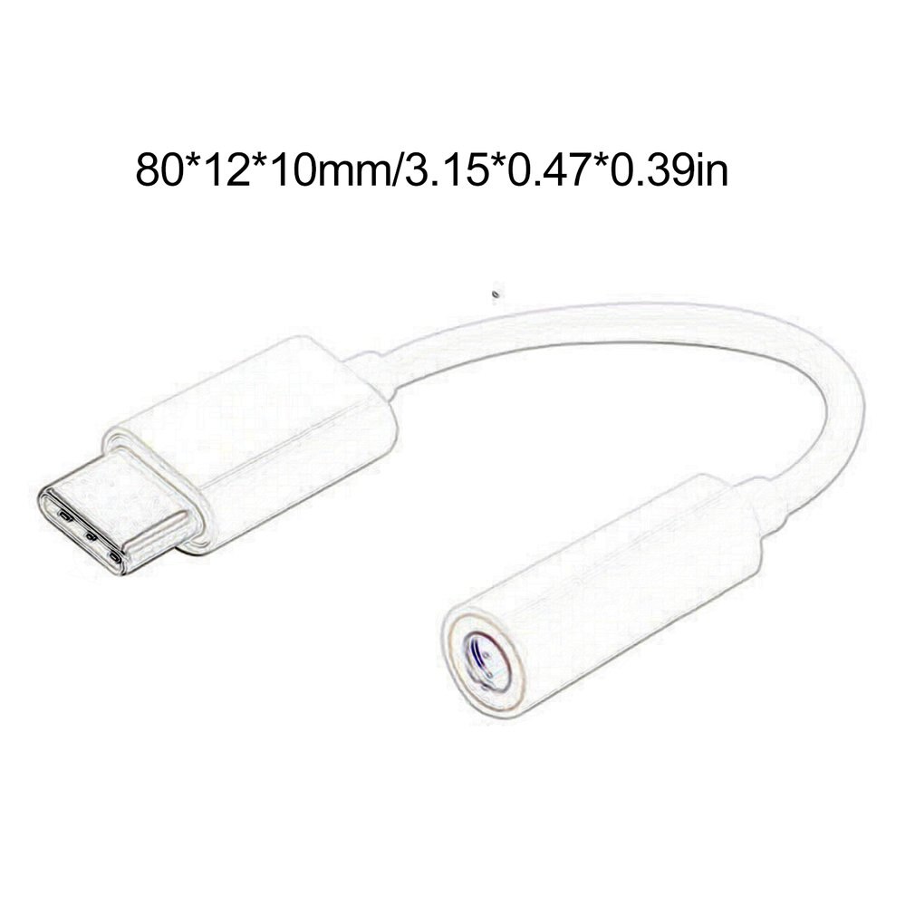 Usb Type-C Male Naar 3.5Mm Vrouwelijke Usbc Type C 3.5 Hoofdtelefoon Audio Aux Kabel Adapter Converter audio Kabel